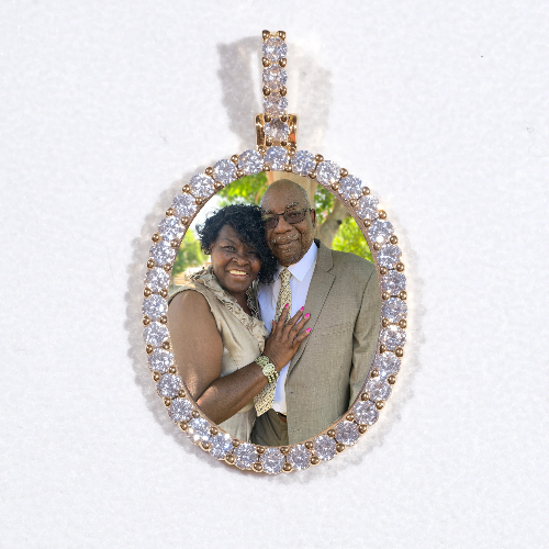 3D Oval Custom Picture Pendant