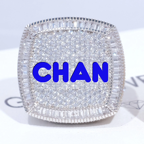 CUSTOM LETTER 3D ICED RING