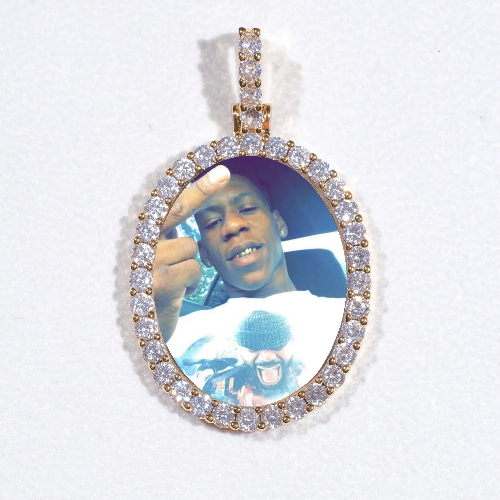 3D Oval Custom Picture Pendant
