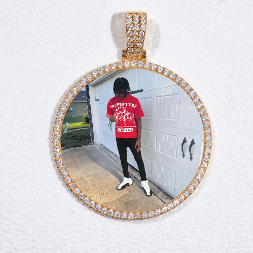 MEDIUM 3D CIRCLE CUSTOM PICTURE PENDANT