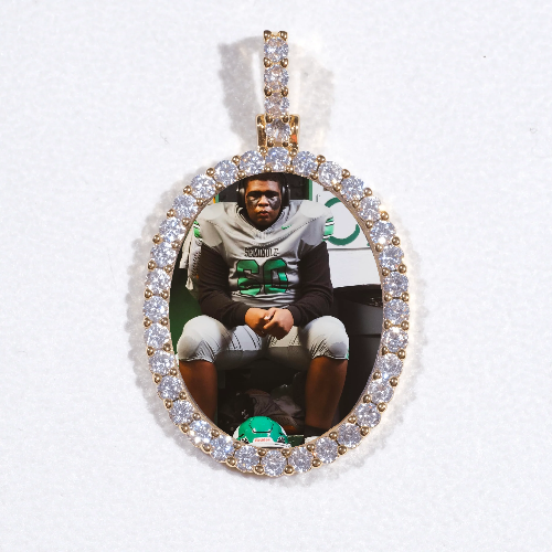 3D Oval Custom Picture Pendant