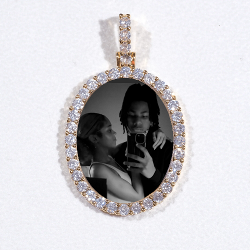 3D Oval Custom Picture Pendant