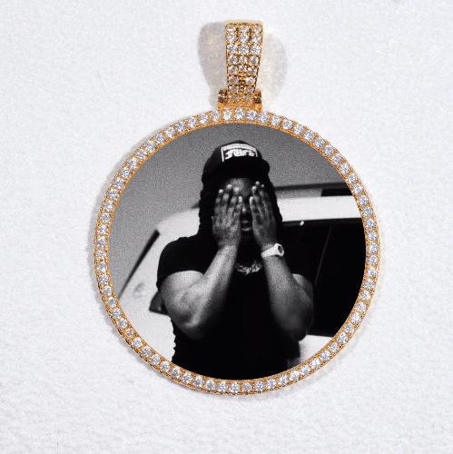 MEDIUM 3D CIRCLE CUSTOM PICTURE PENDANT