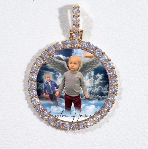 3D CIRCLE CUSTOM PICTURE PENDANT SMALL SIZE