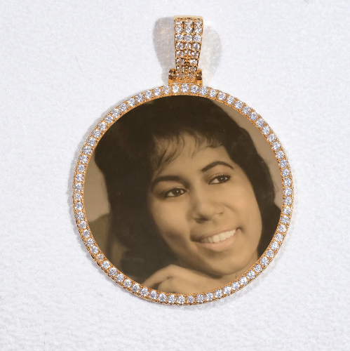 MEDIUM 3D CIRCLE CUSTOM PICTURE PENDANT