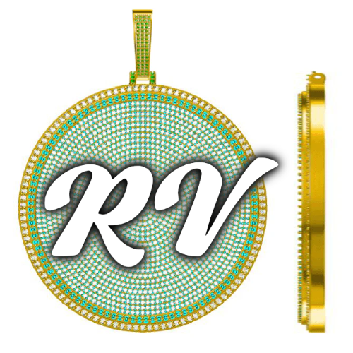 CUSTOM LETTER NECKLACE 3D BIG DISC