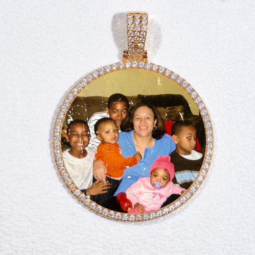 MEDIUM 3D CIRCLE CUSTOM PICTURE PENDANT