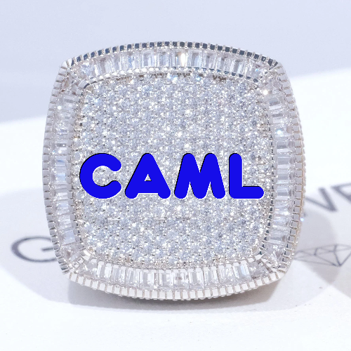 CUSTOM LETTER 3D ICED RING