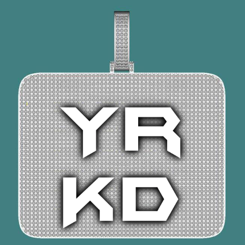 CUSTOM LETTER NECKLACE 3D BIG SQUARE