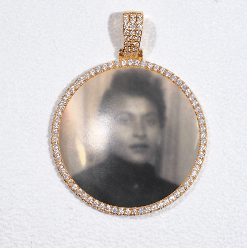 MEDIUM 3D CIRCLE CUSTOM PICTURE PENDANT