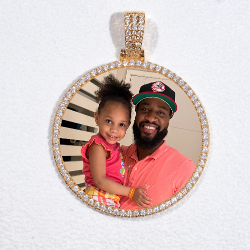 MEDIUM 3D CIRCLE CUSTOM PICTURE PENDANT