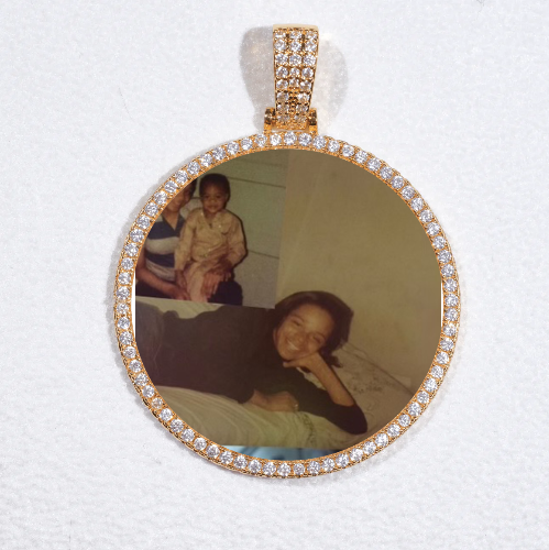 MEDIUM 3D CIRCLE CUSTOM PICTURE PENDANT
