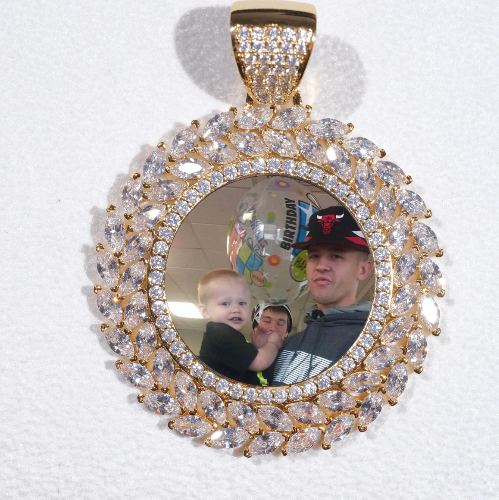 Large 3D Wheat Ear Custom Picture Pendant