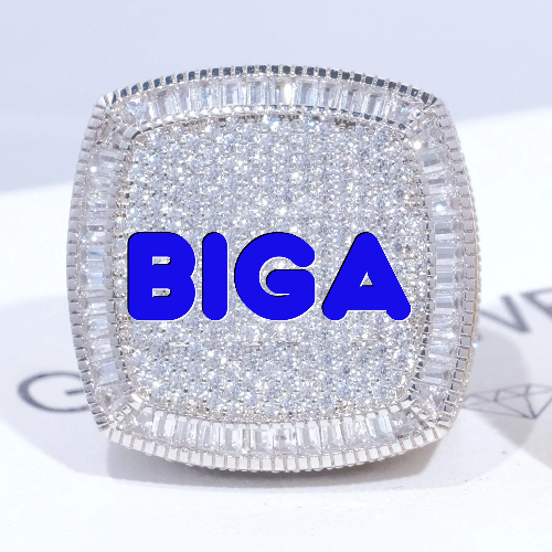CUSTOM LETTER 3D ICED RING