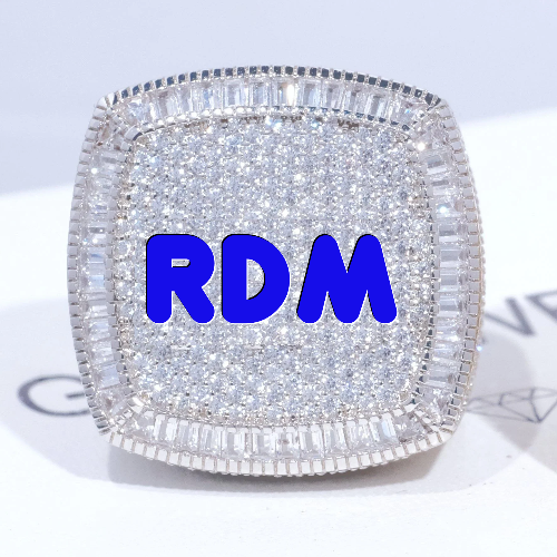 CUSTOM LETTER 3D ICED RING