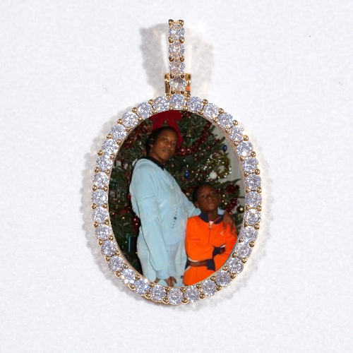 3D Oval Custom Picture Pendant