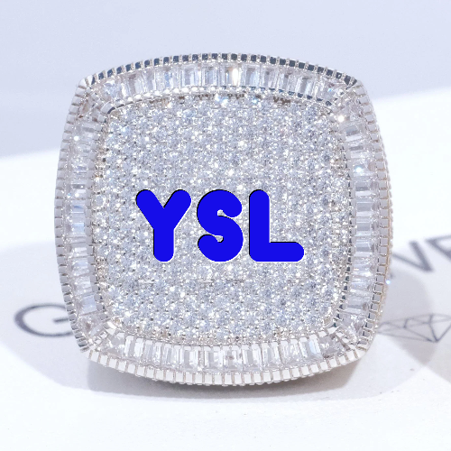 CUSTOM LETTER 3D ICED RING