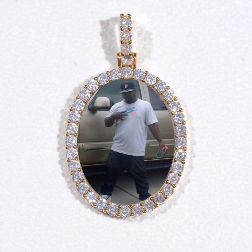 3D Oval Custom Picture Pendant
