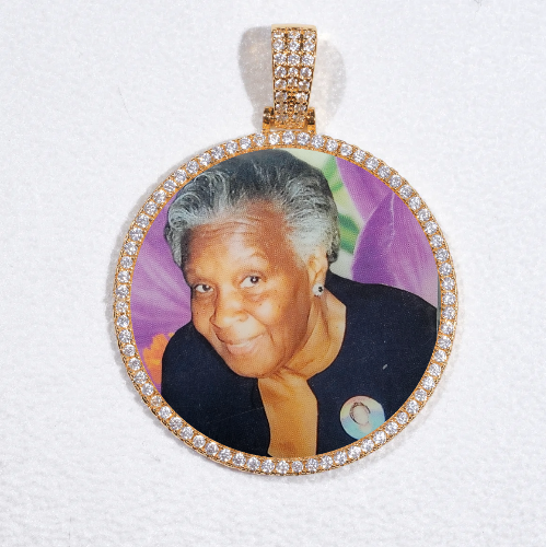 MEDIUM 3D CIRCLE CUSTOM PICTURE PENDANT