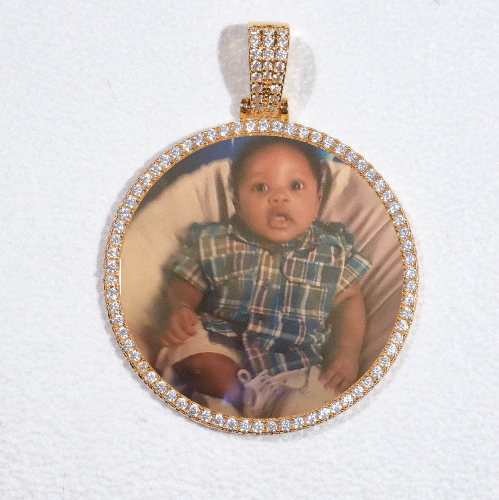 MEDIUM 3D CIRCLE CUSTOM PICTURE PENDANT