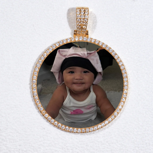 MEDIUM 3D CIRCLE CUSTOM PICTURE PENDANT