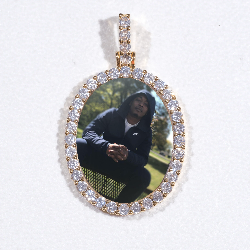 3D Oval Custom Picture Pendant