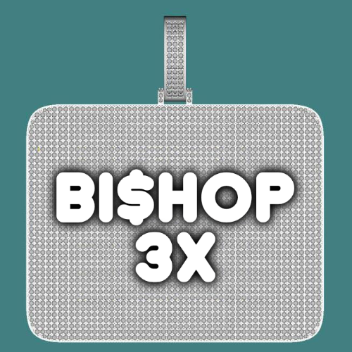 CUSTOM LETTER NECKLACE 3D BIG SQUARE