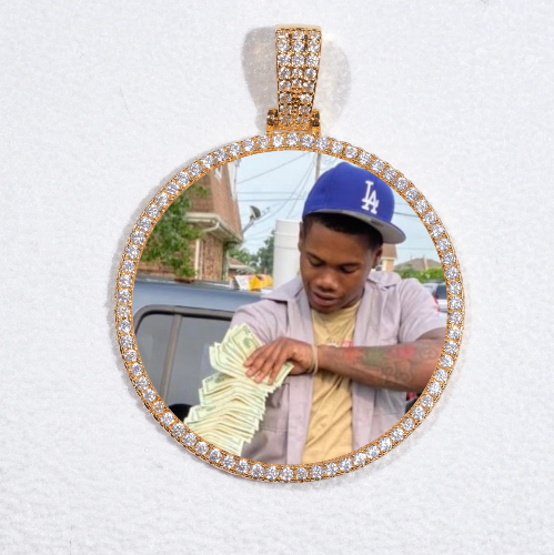 MEDIUM 3D CIRCLE CUSTOM PICTURE PENDANT