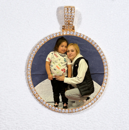 MEDIUM 3D CIRCLE CUSTOM PICTURE PENDANT