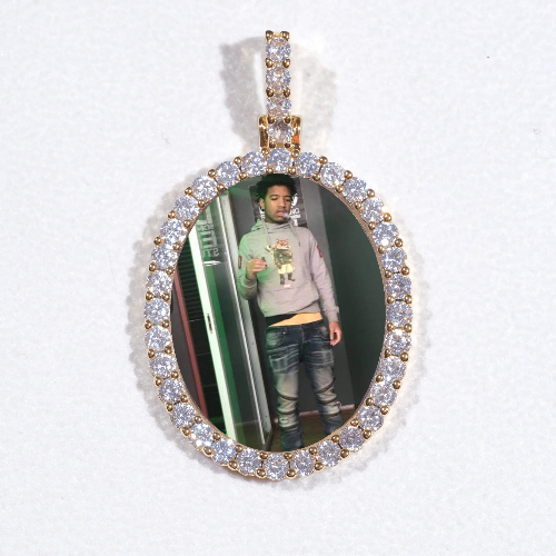 3D Oval Custom Picture Pendant