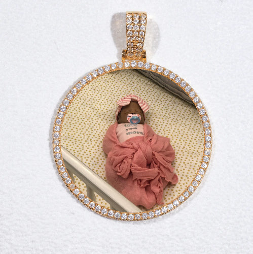 MEDIUM 3D CIRCLE CUSTOM PICTURE PENDANT