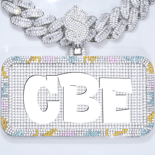 CUSTOM LETTER NECKLACE 3D COLORFUL SQUARE