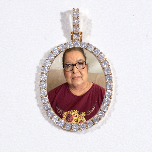 3D Oval Custom Picture Pendant