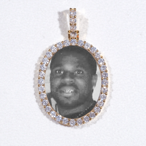 3D Oval Custom Picture Pendant