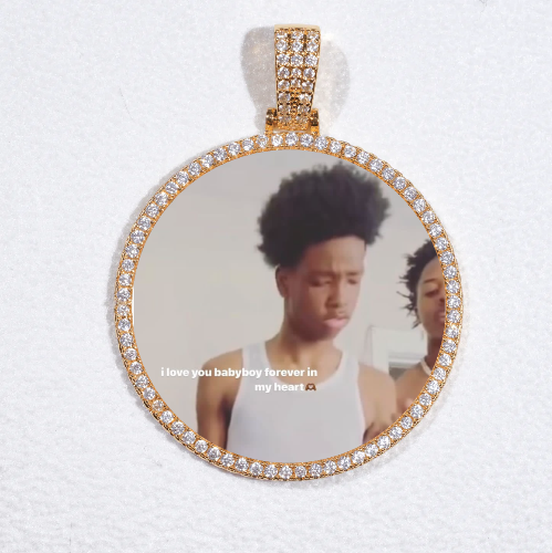 MEDIUM 3D CIRCLE CUSTOM PICTURE PENDANT