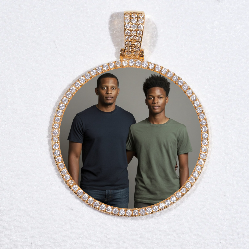 MEDIUM 3D CIRCLE CUSTOM PICTURE PENDANT