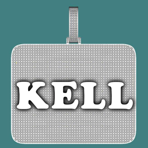 CUSTOM LETTER NECKLACE 3D BIG SQUARE