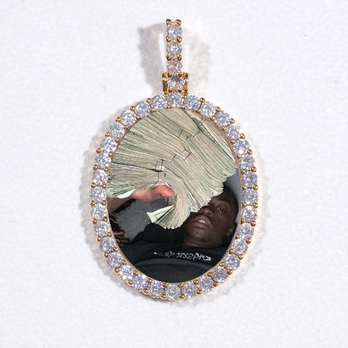 3D Oval Custom Picture Pendant