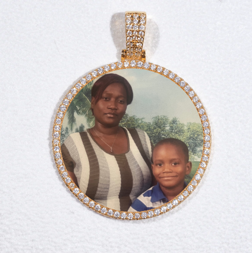 MEDIUM 3D CIRCLE CUSTOM PICTURE PENDANT