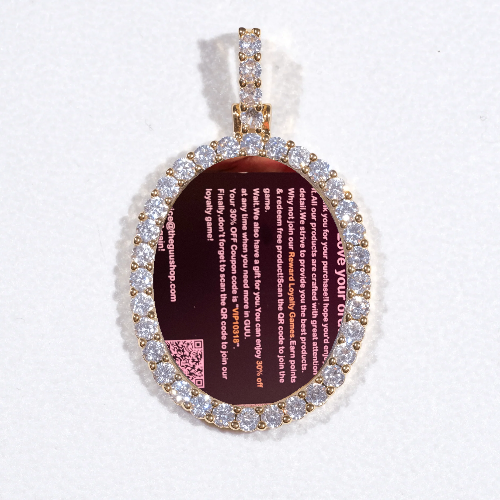 3D Oval Custom Picture Pendant