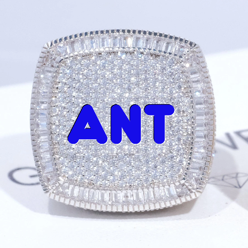 CUSTOM LETTER 3D ICED RING