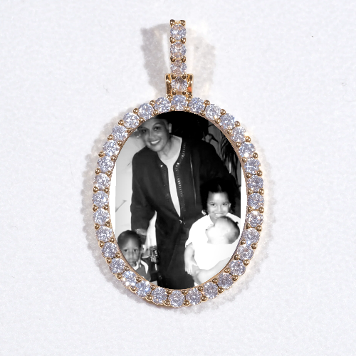 3D Oval Custom Picture Pendant