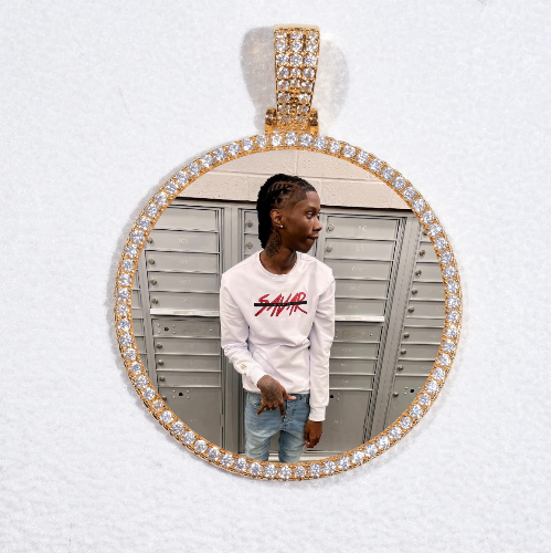 MEDIUM 3D CIRCLE CUSTOM PICTURE PENDANT
