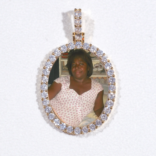 3D Oval Custom Picture Pendant