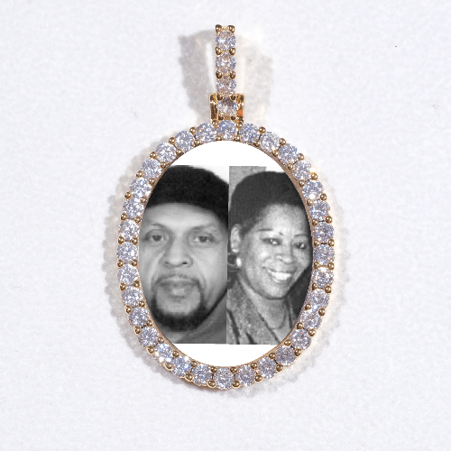 3D Oval Custom Picture Pendant