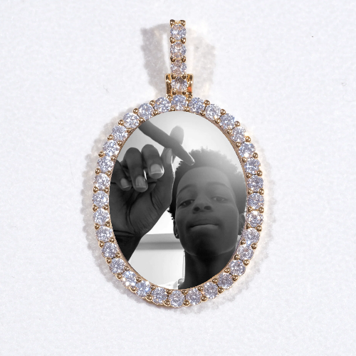 3D Oval Custom Picture Pendant