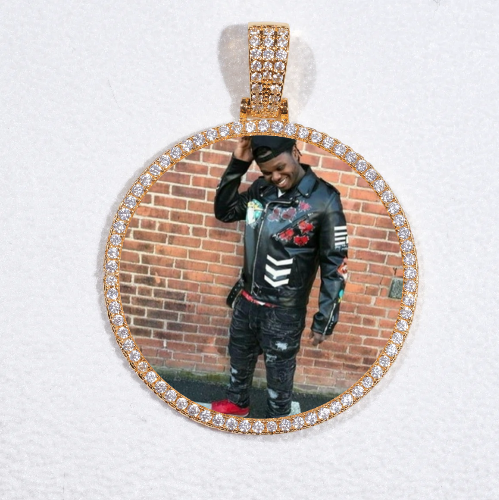 MEDIUM 3D CIRCLE CUSTOM PICTURE PENDANT