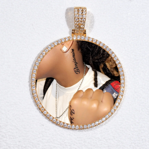 MEDIUM 3D CIRCLE CUSTOM PICTURE PENDANT