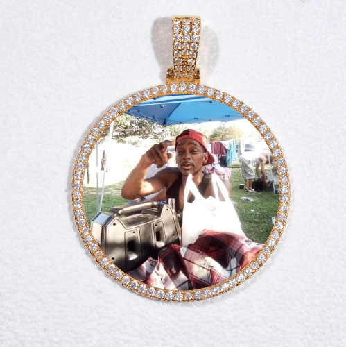 MEDIUM 3D CIRCLE CUSTOM PICTURE PENDANT