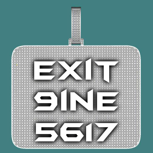 CUSTOM LETTER NECKLACE 3D BIG SQUARE